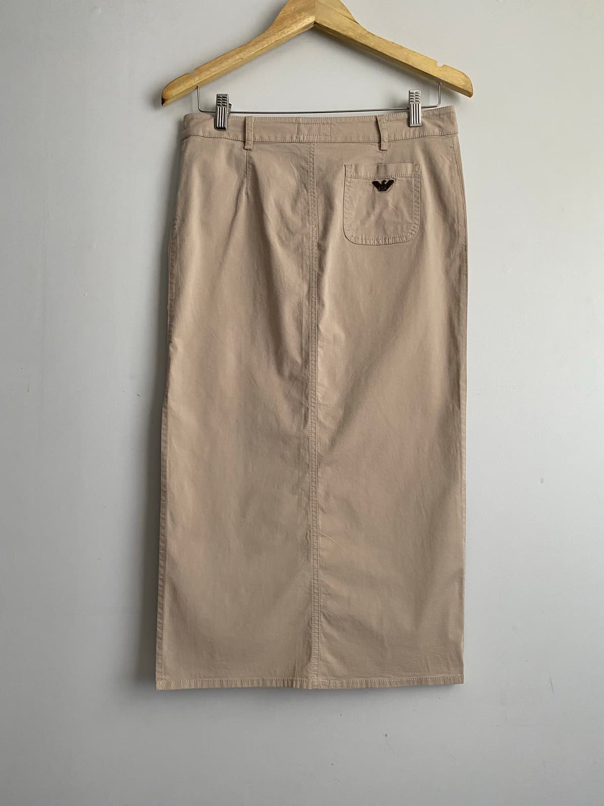 Falda Armani Jeans Comfort Fit 38-40 Nacional Beige