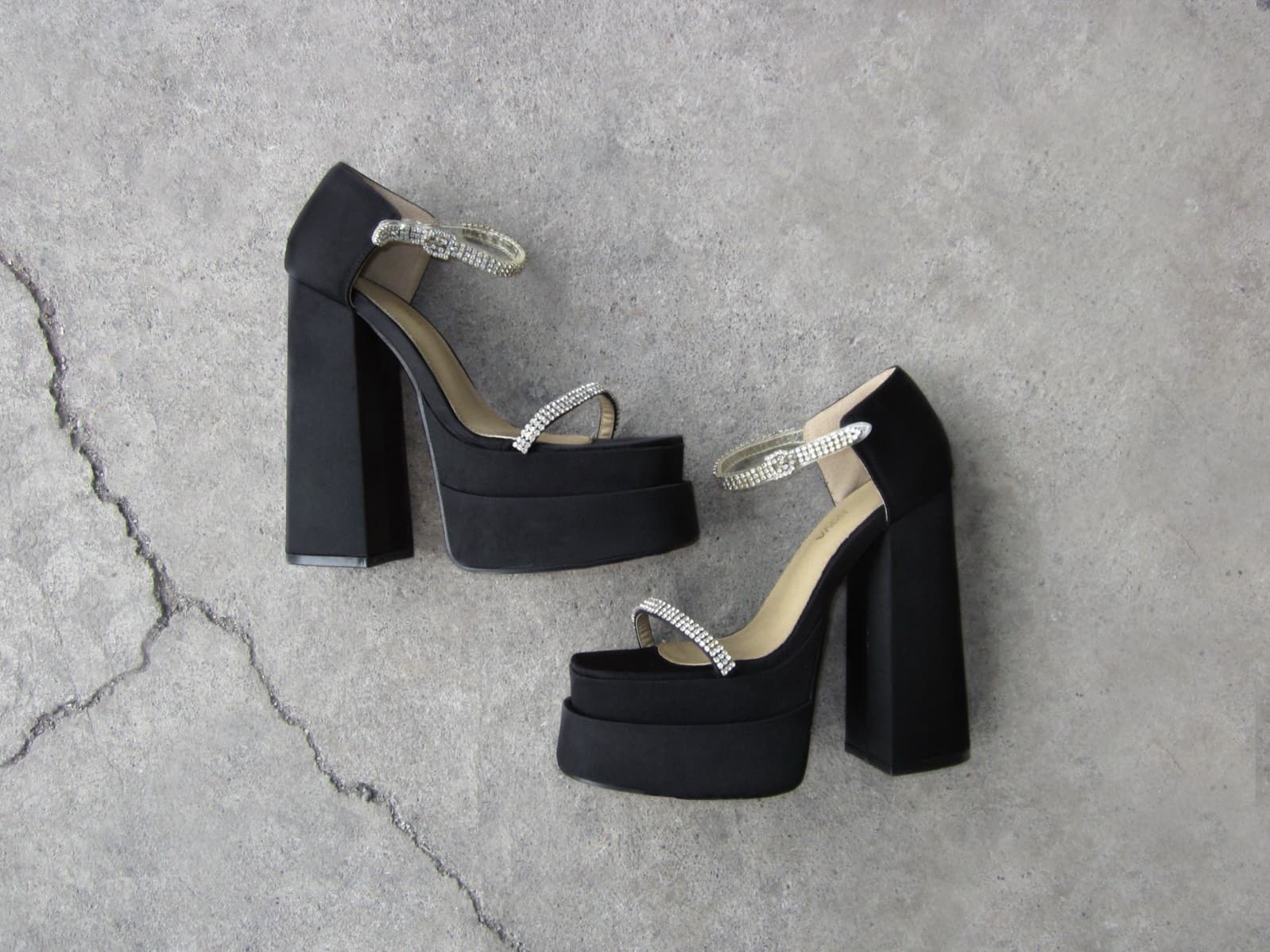 Zapatos Negros De Plataforma